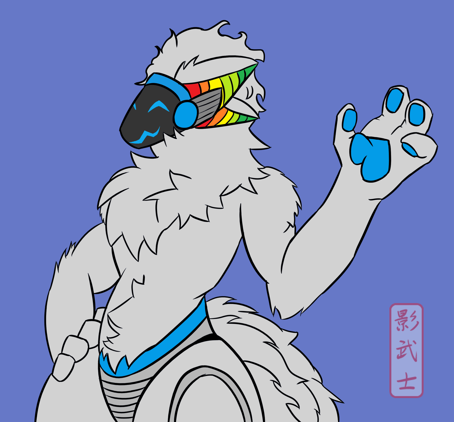 Booter the protogen casually greeding